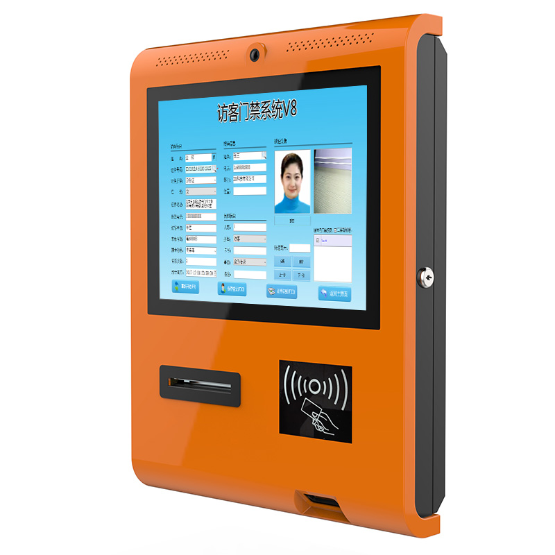 15寸壁掛式小區(qū)學校大廳門衛(wèi)登記設備人臉識別訪客門禁管理系統(tǒng)一體機