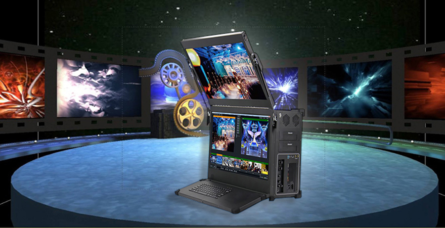 便攜式23.8寸雙屏折疊計算機加固防振工業(yè)級工控電腦多功能一體機中性貼牌支持定制國產系統